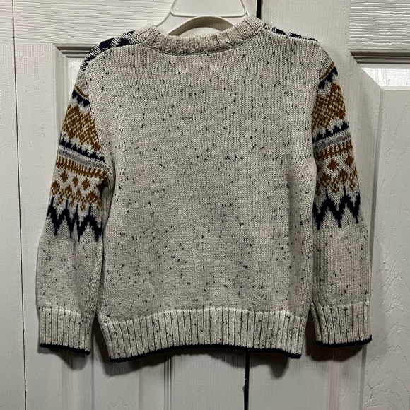 Baby Boy’s Fair Isle Sweater - Beige and Navy - Picture 3 of 3